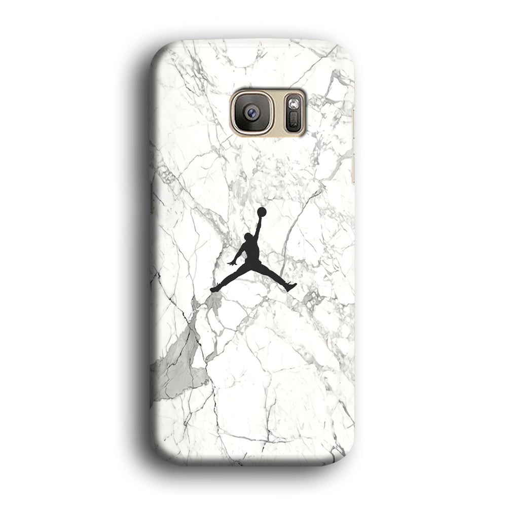 Air Jordan Marble Soft Black Samsung Galaxy S7 Case