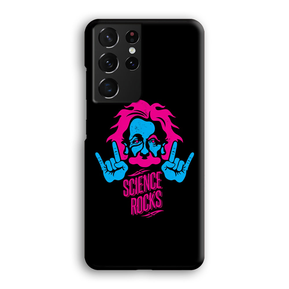 Albert Einstein Science Rocks Samsung Galaxy S21 Ultra Case