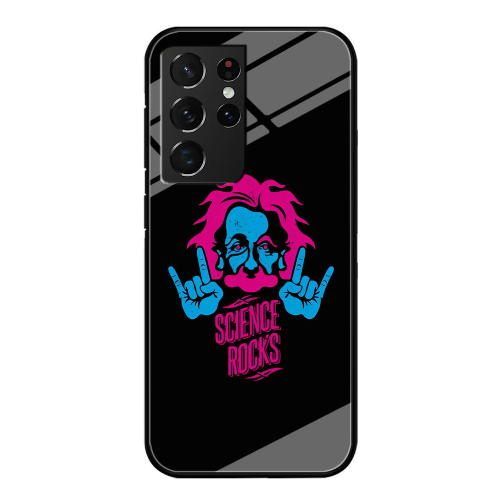 Albert Einstein Science Rocks Samsung Galaxy S21 Ultra Case