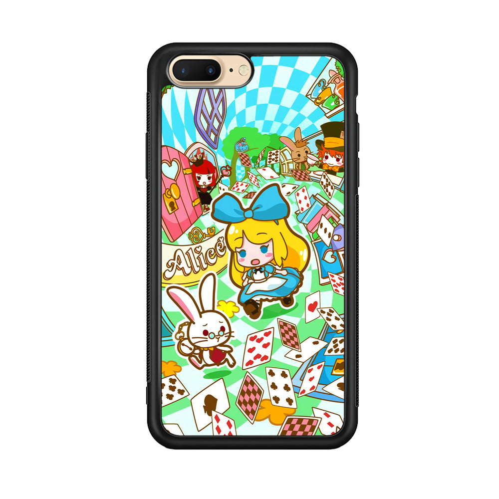 Alice In Wonderland Play Card iPhone 8 Plus Case