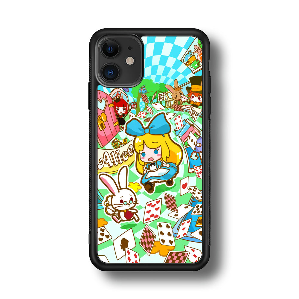 Alice In Wonderland Play Card iPhone 11 Case