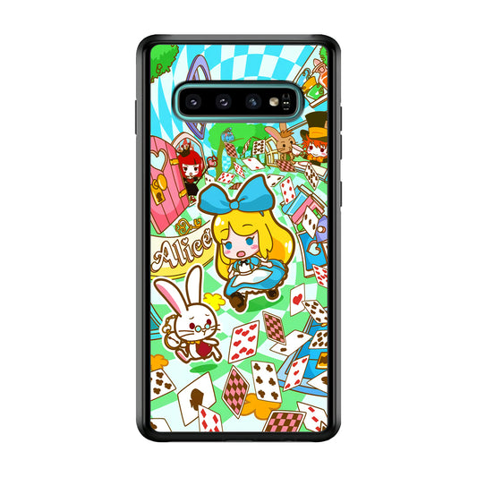 Alice In Wonderland Play Card Samsung Galaxy S10 Case