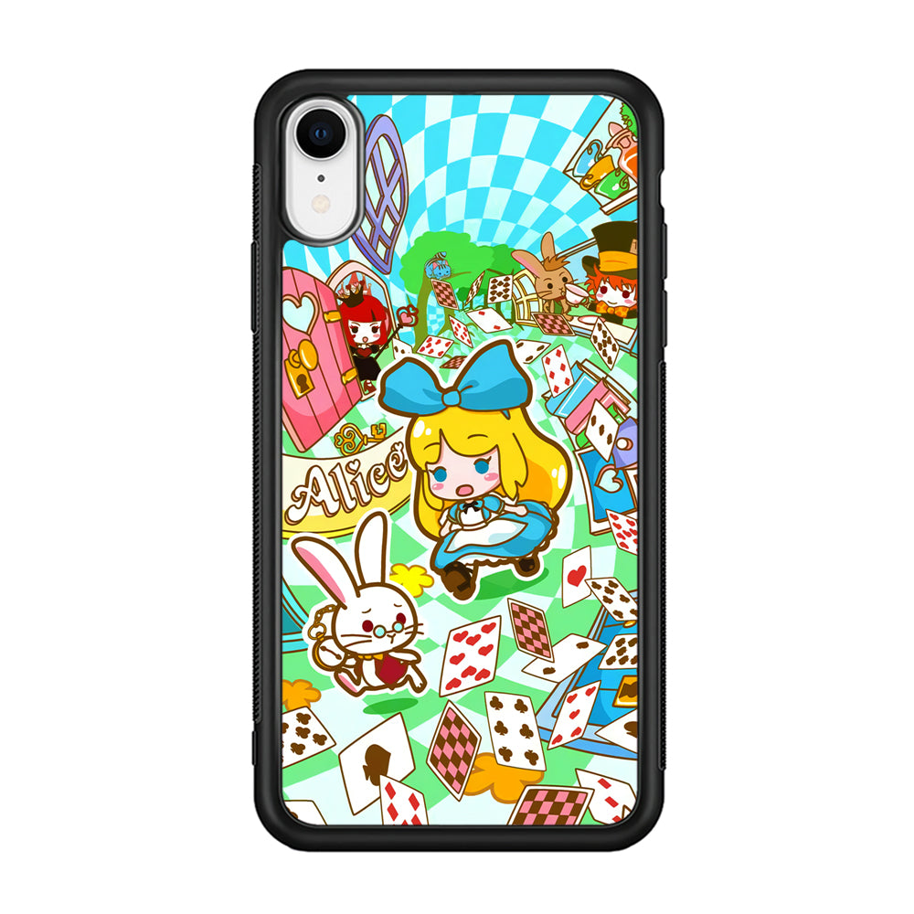 Alice In Wonderland Play Card iPhone XR Case