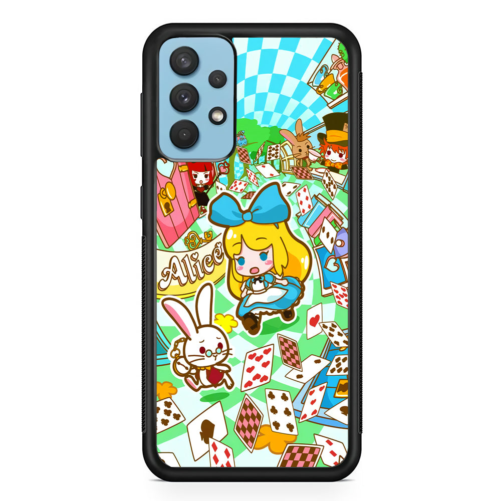 Alice In Wonderland Play Card Samsung Galaxy A32 Case