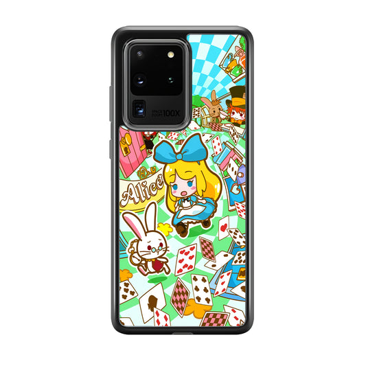 Alice In Wonderland Play Card Samsung Galaxy S20 Ultra Case