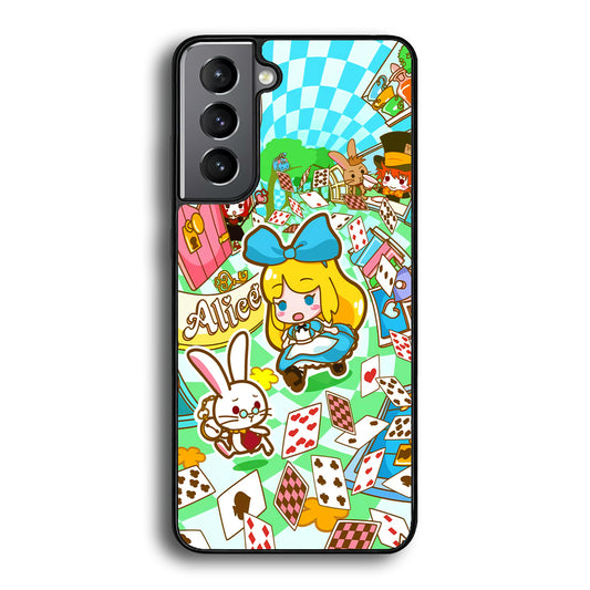 Alice In Wonderland Play Card Samsung Galaxy S21 Plus Case - Carneyforia