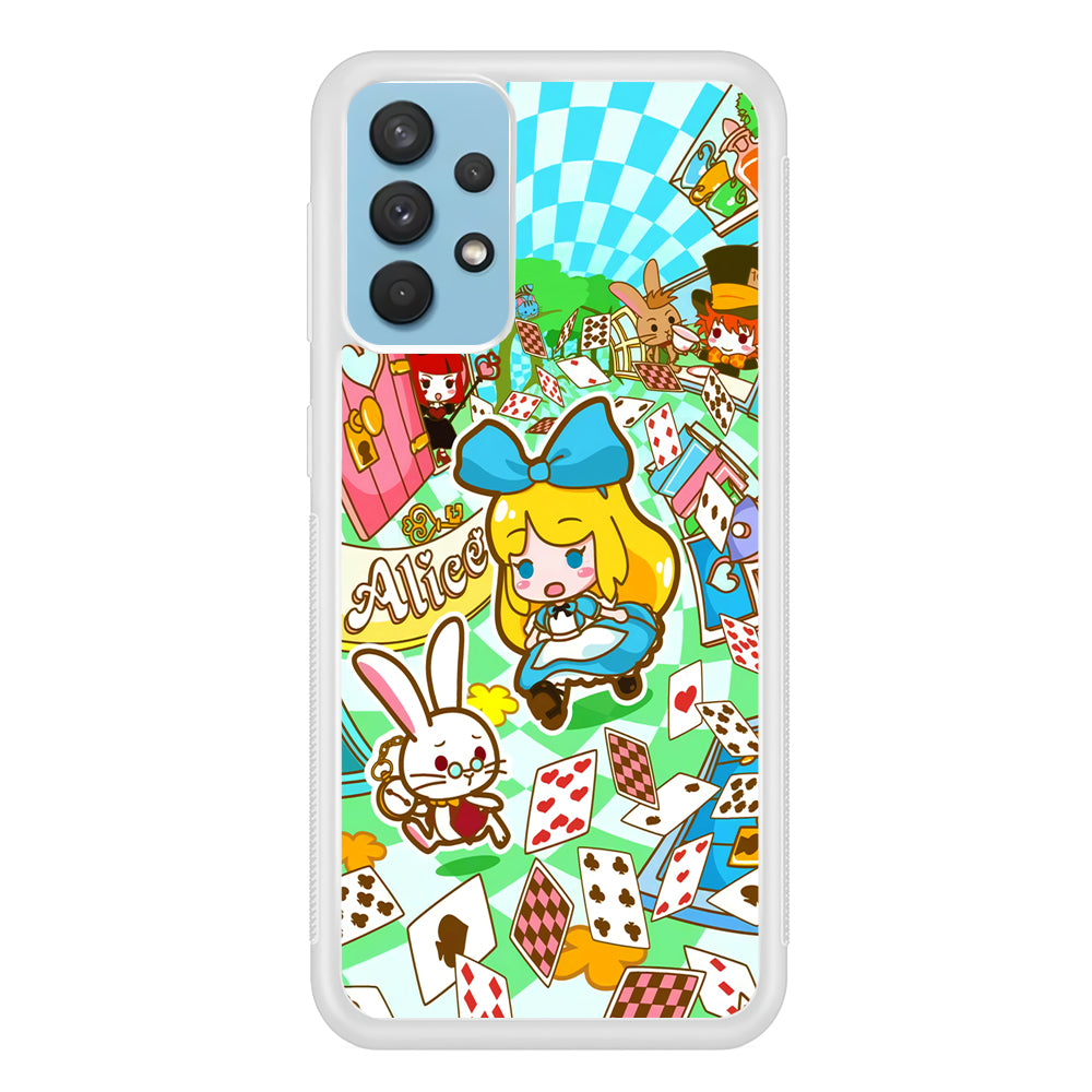 Alice In Wonderland Play Card Samsung Galaxy A32 Case