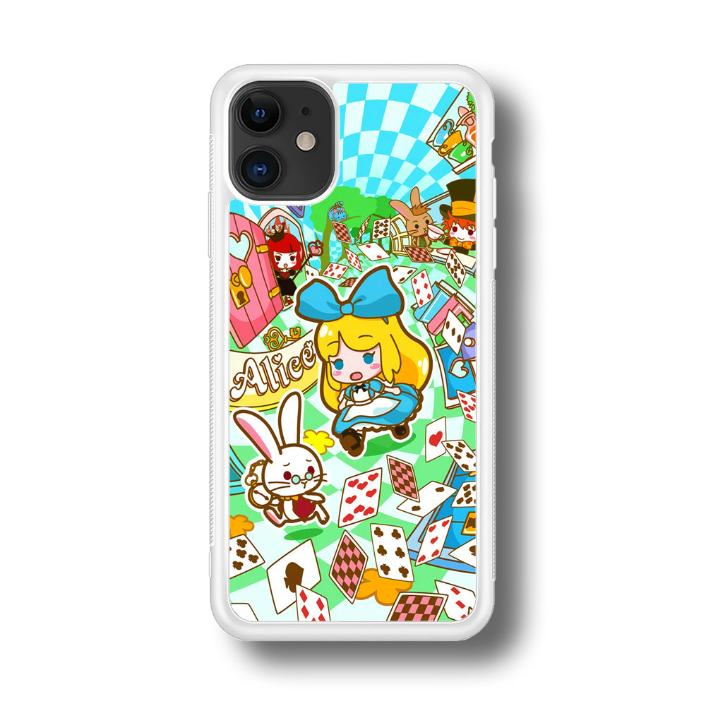 Alice In Wonderland Play Card iPhone 11 Case