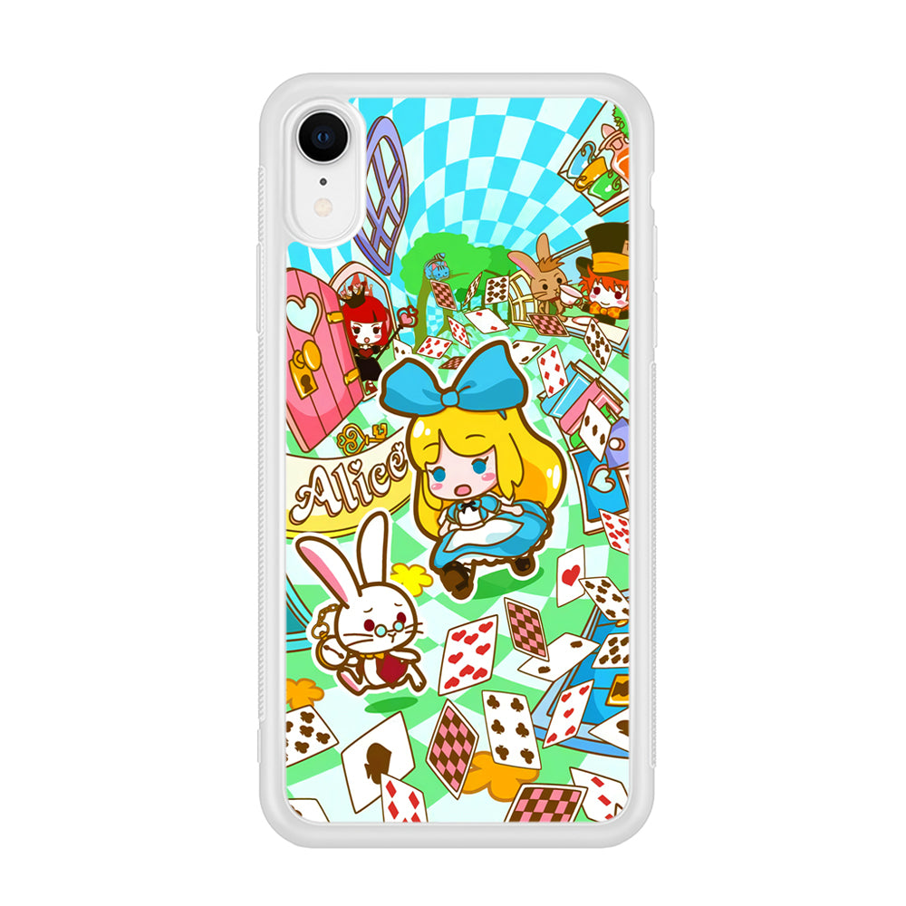 Alice In Wonderland Play Card iPhone XR Case