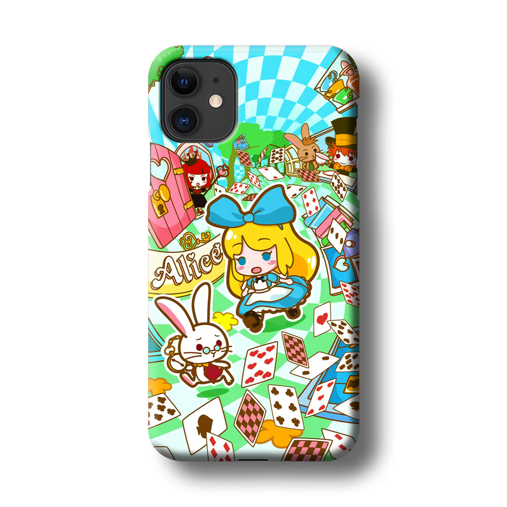 Alice In Wonderland Play Card iPhone 11 Case