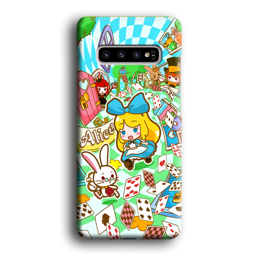 Alice In Wonderland Play Card Samsung Galaxy S10 Case