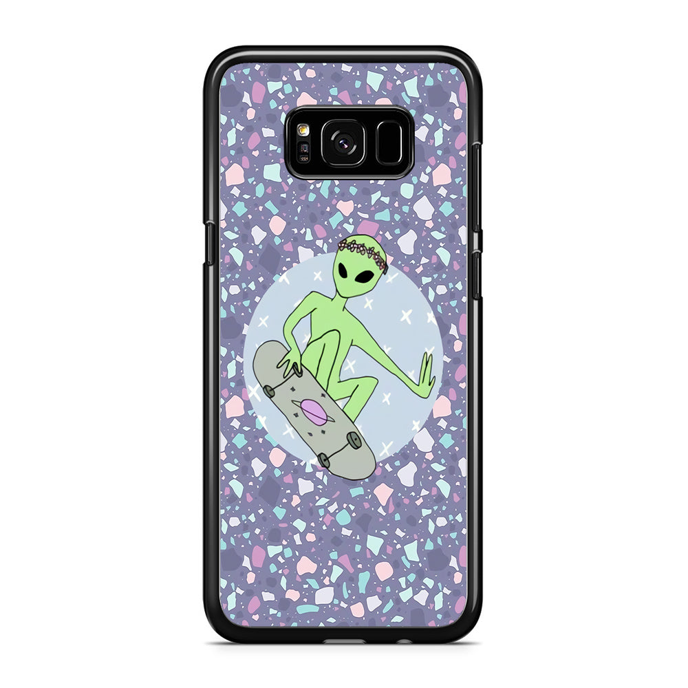 Alien Skate Show Samsung Galaxy S8 Plus Case Rubber Black (2D Case)