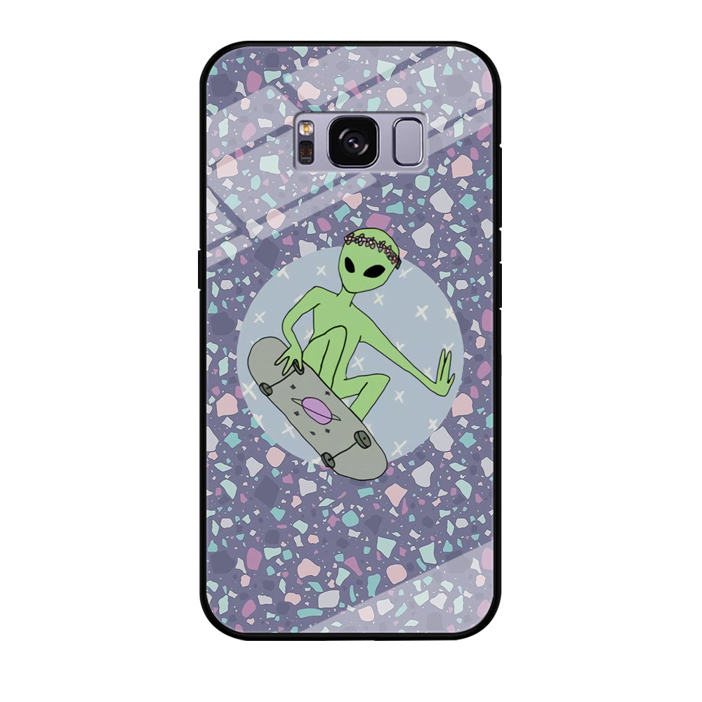 Alien Skate Show Samsung Galaxy S8 Plus Case Tempered Glass Case