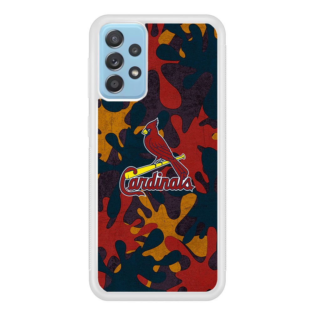 Arizona Cardinals Camo and Emblem Samsung Galaxy A52 Case