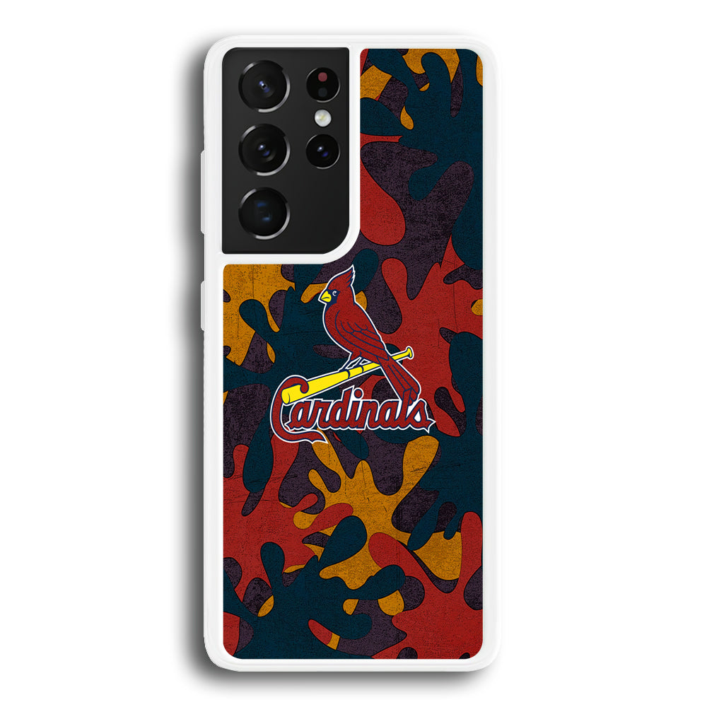 Arizona Cardinals Camo and Emblem Samsung Galaxy S21 Ultra Case