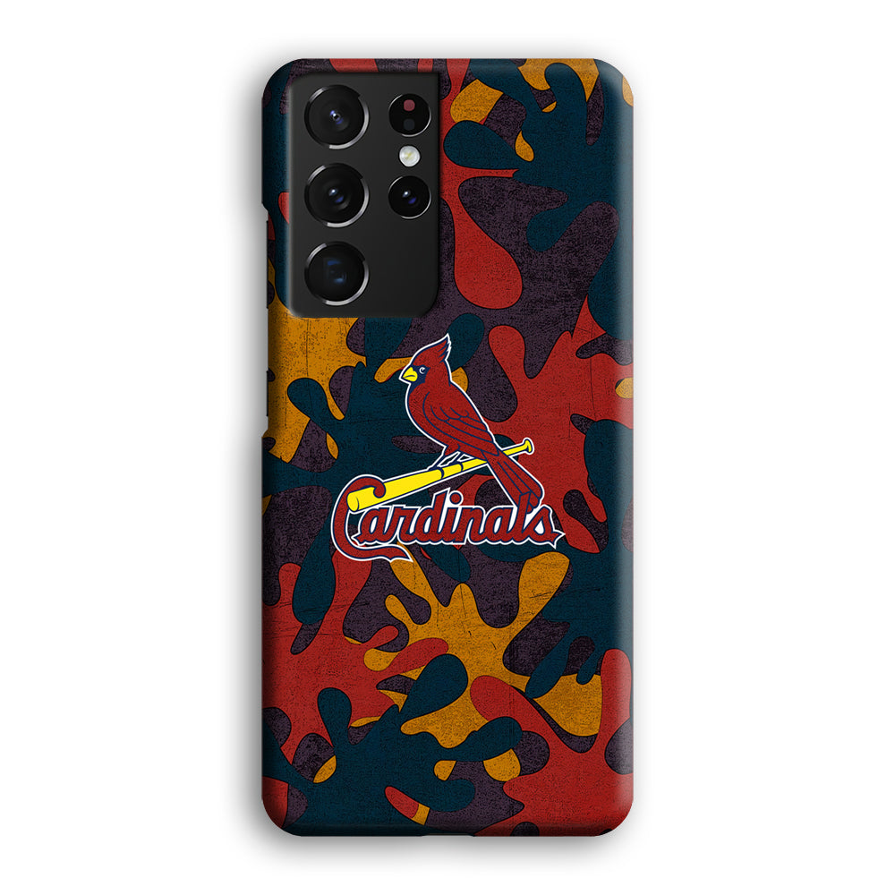 Arizona Cardinals Camo and Emblem Samsung Galaxy S21 Ultra Case