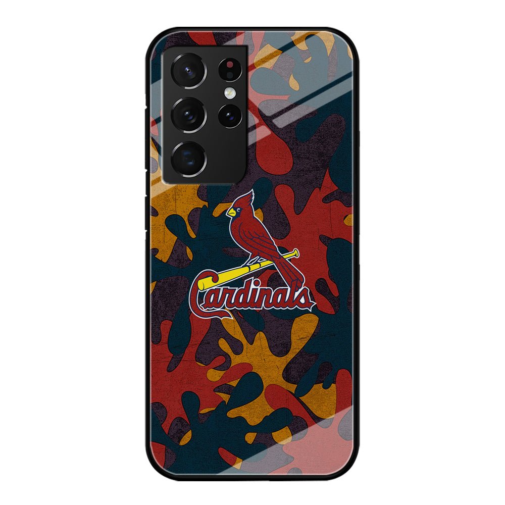 Arizona Cardinals Camo and Emblem Samsung Galaxy S21 Ultra Case