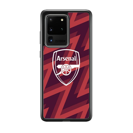 Arsenal Emblem Jersey Pattern Samsung Galaxy S20 Ultra Case