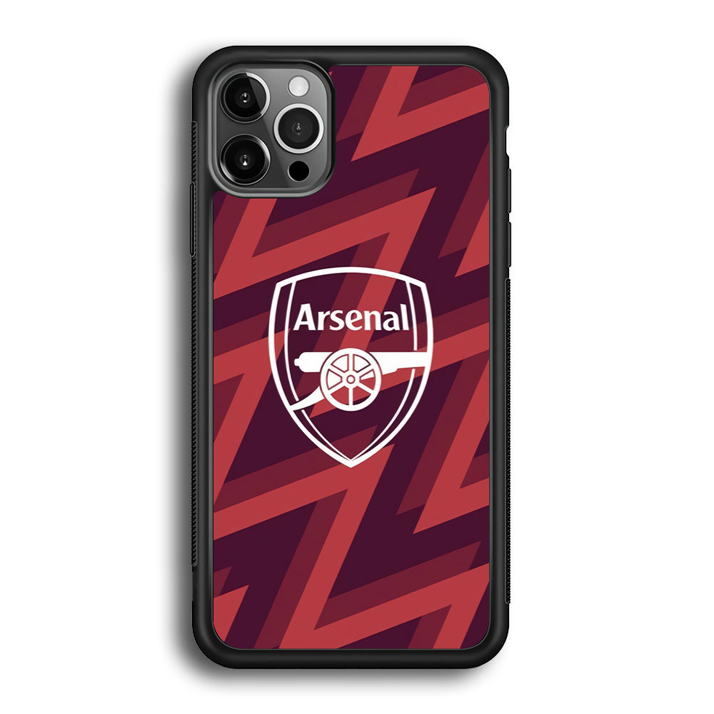 Arsenal Emblem Jersey Pattern iPhone 12 Pro Case