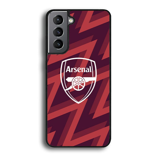 Arsenal Emblem Jersey Pattern Samsung Galaxy S21 Plus Case - Carneyforia