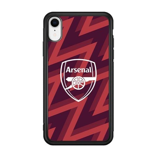 Arsenal Emblem Jersey Pattern iPhone XR Case