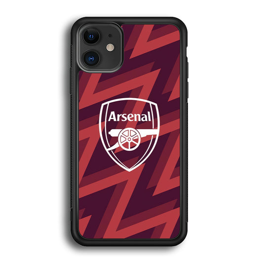 Arsenal Emblem Jersey Pattern iPhone 12 Case