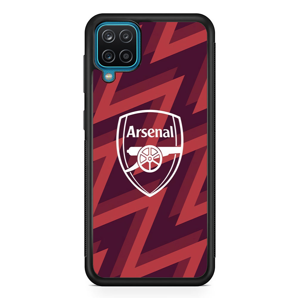 Arsenal Emblem Jersey Pattern Samsung Galaxy A12 Case