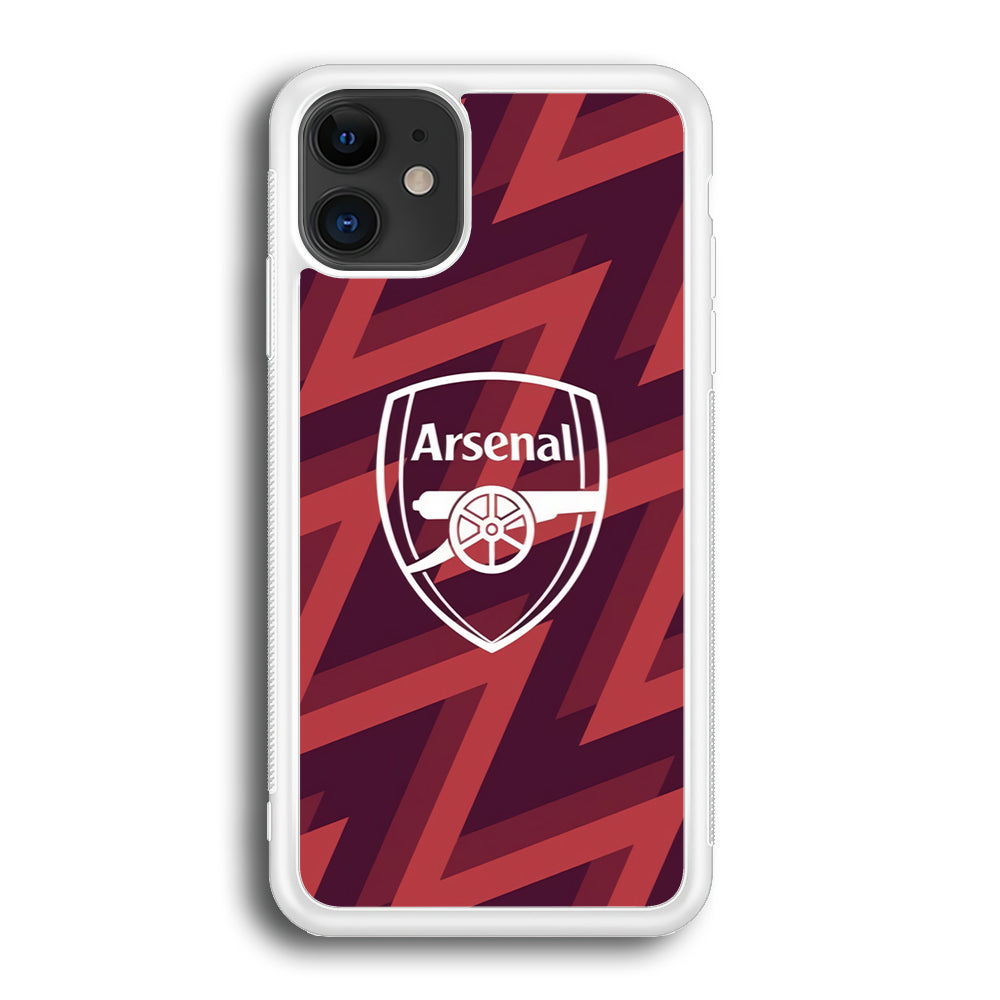 Arsenal Emblem Jersey Pattern iPhone 12 Case