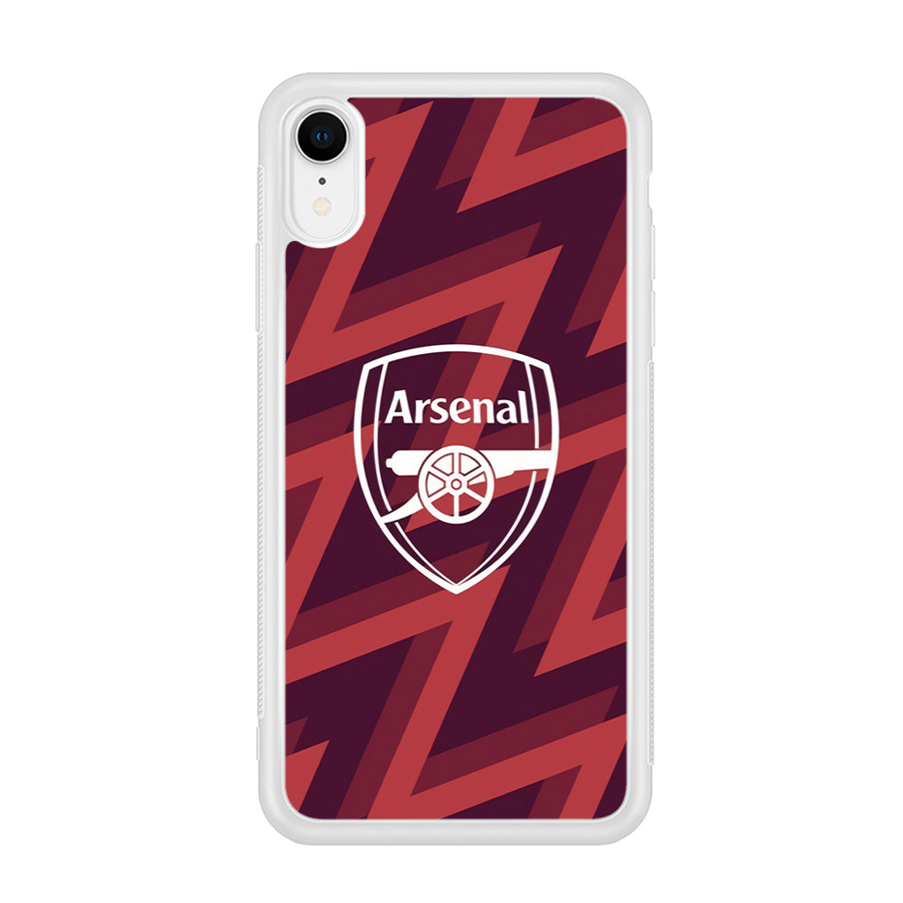 Arsenal Emblem Jersey Pattern iPhone XR Case