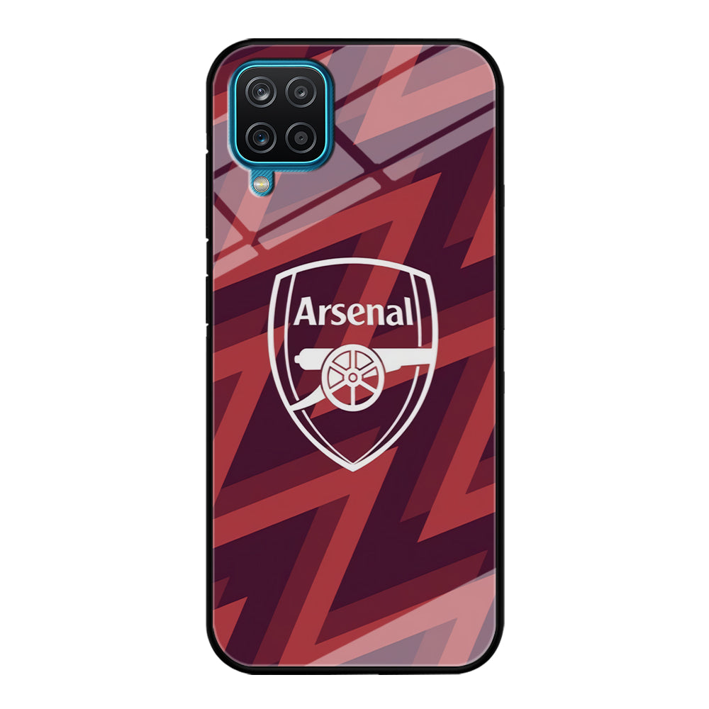 Arsenal Emblem Jersey Pattern Samsung Galaxy A12 Case