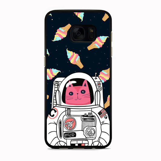 Astrocat in Planet of Ice Cream Samsung Galaxy S7 Edge Case
