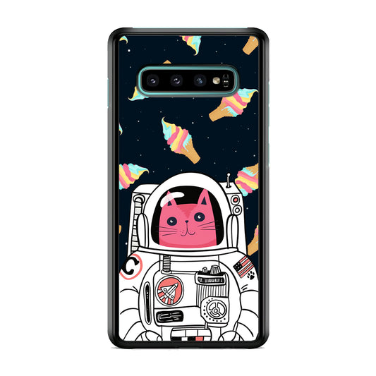 Astrocat in Planet of Ice Cream Samsung Galaxy S10 Case