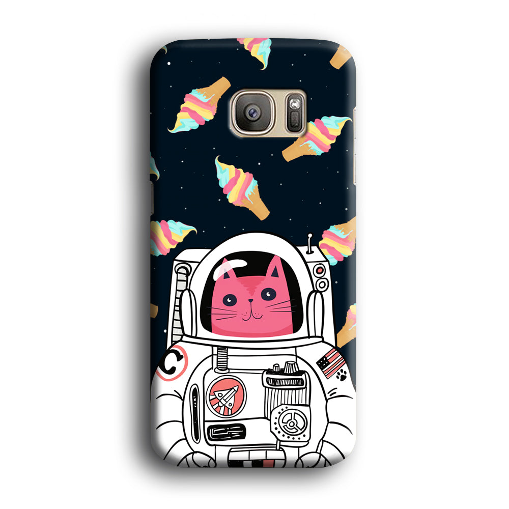 Astrocat in Planet of Ice Cream Samsung Galaxy S7 Edge Case