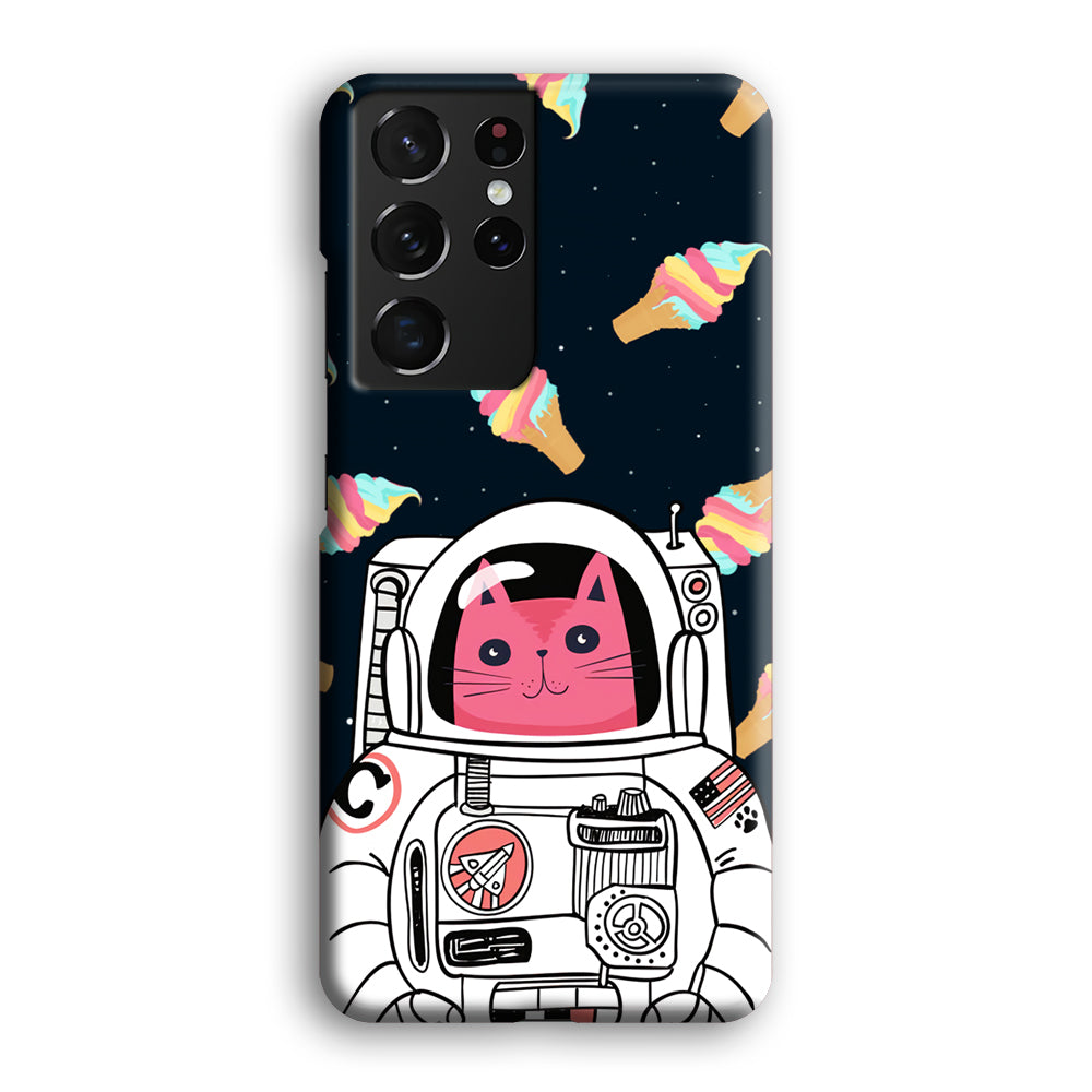 Astrocat in Planet of Ice Cream Samsung Galaxy S21 Ultra Case