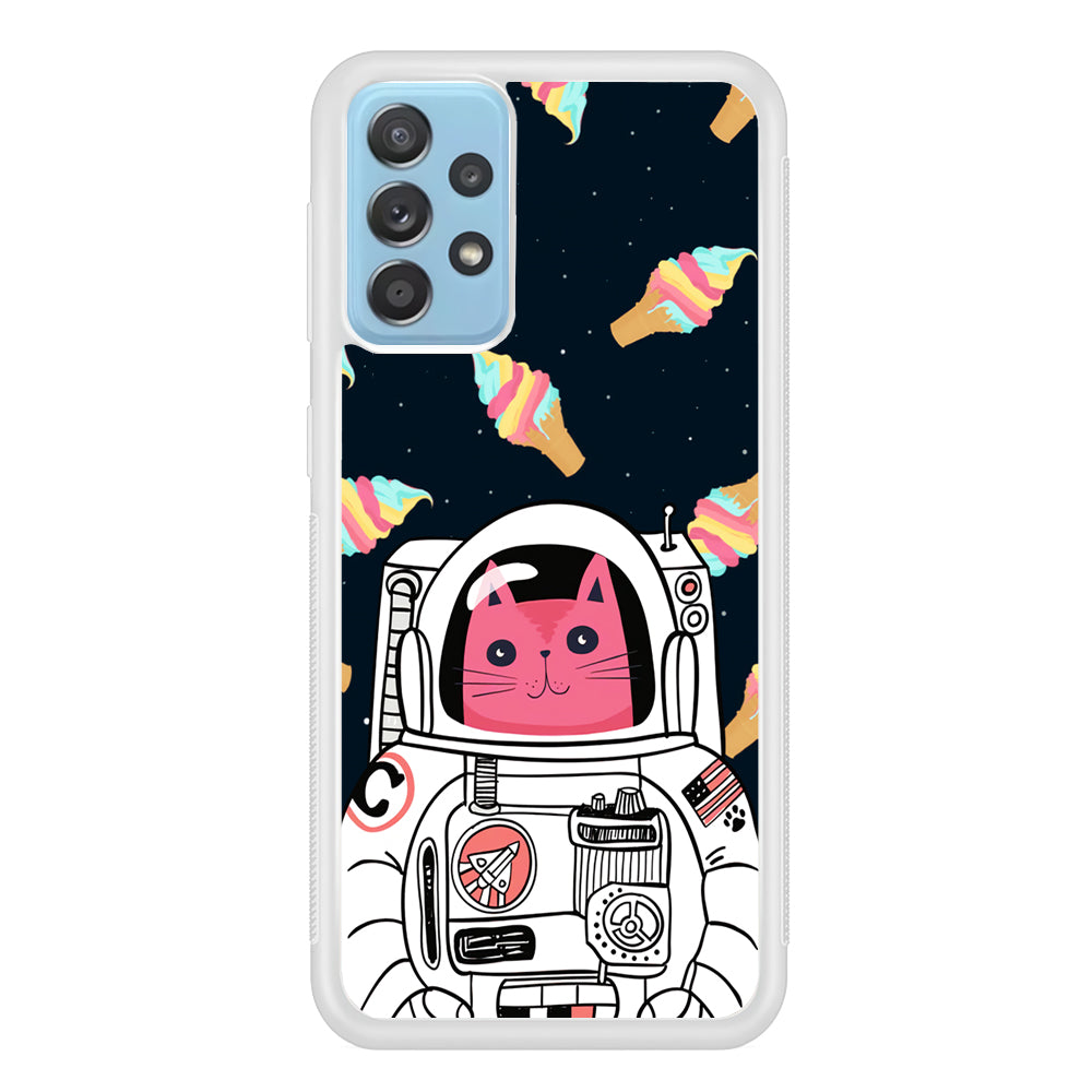 Astrocat in Planet of Ice Cream Samsung Galaxy A72 Case