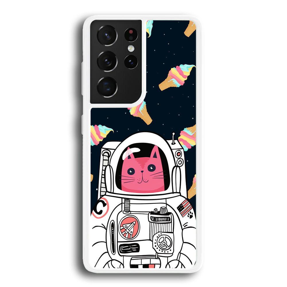 Astrocat in Planet of Ice Cream Samsung Galaxy S21 Ultra Case