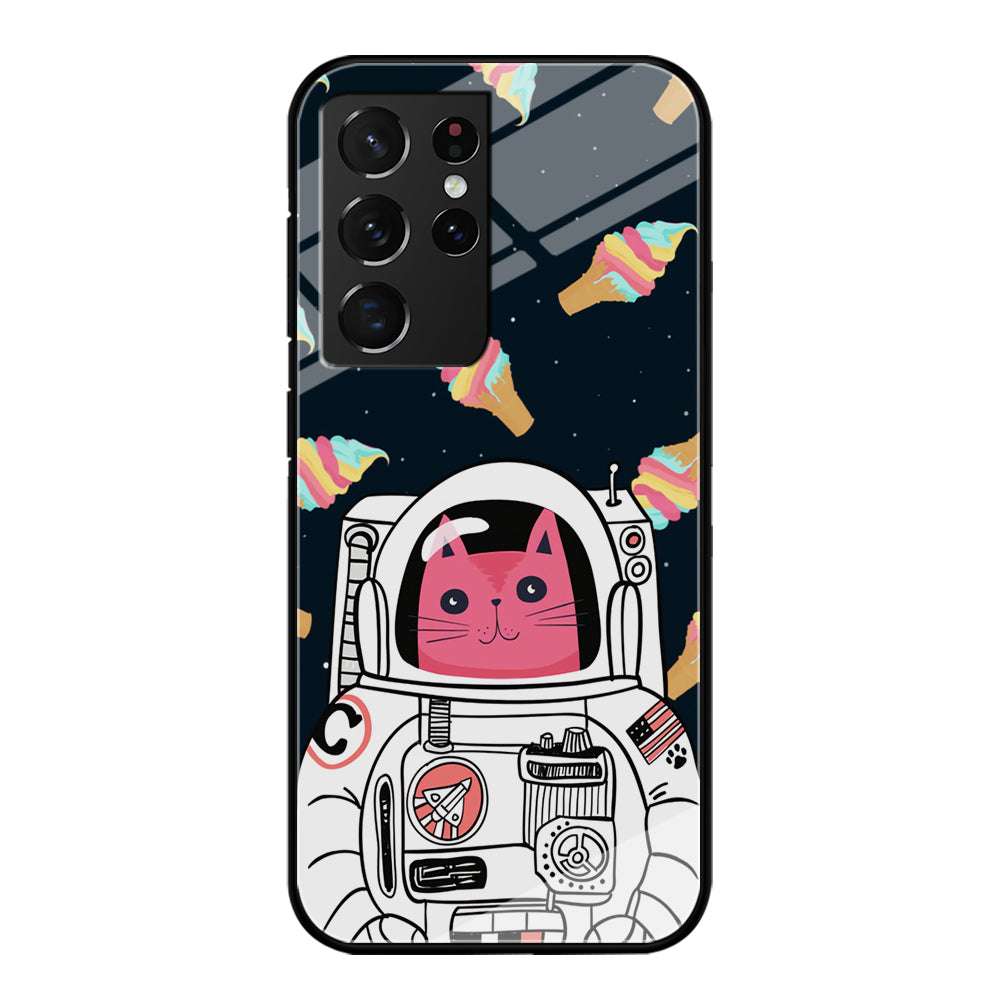 Astrocat in Planet of Ice Cream Samsung Galaxy S21 Ultra Case