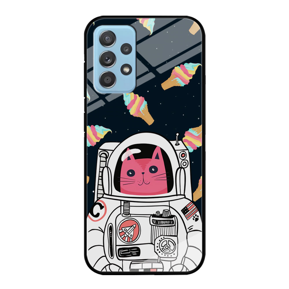 Astrocat in Planet of Ice Cream Samsung Galaxy A72 Case