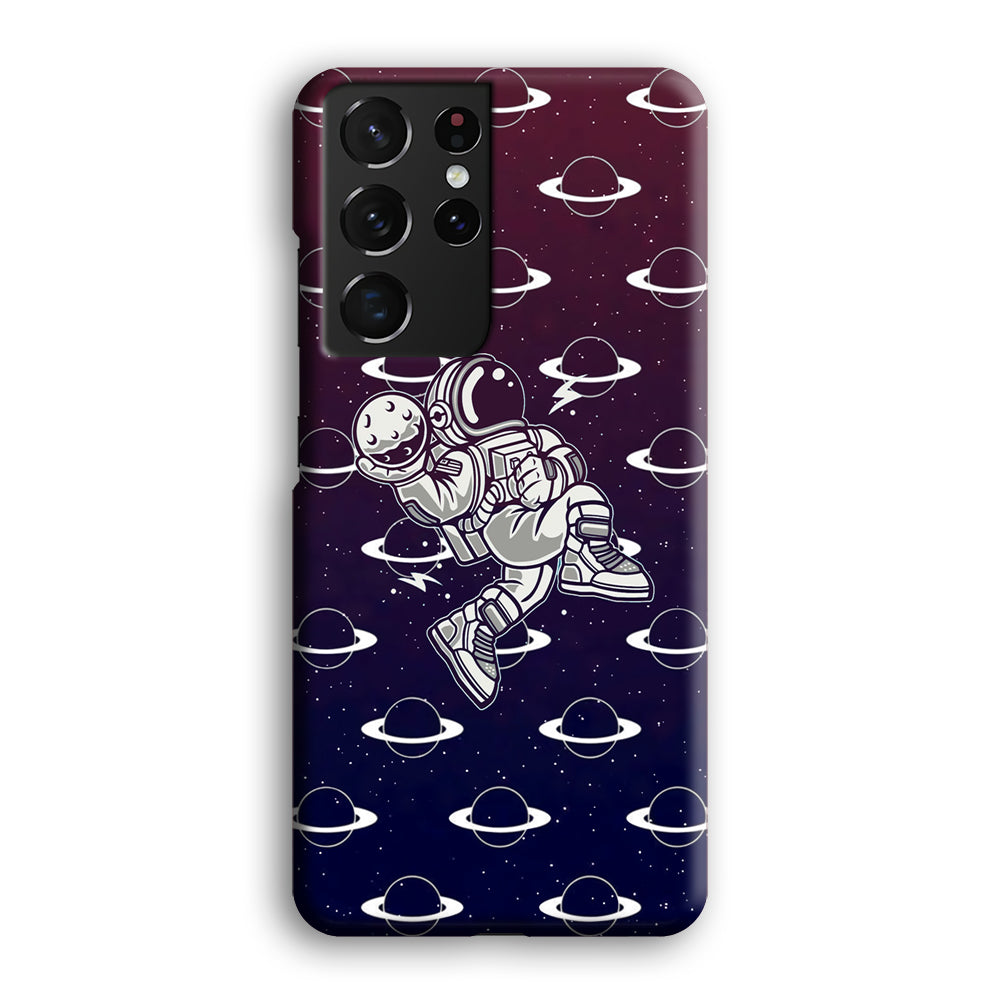 Astronaut Jump and Slam Samsung Galaxy S21 Ultra Case