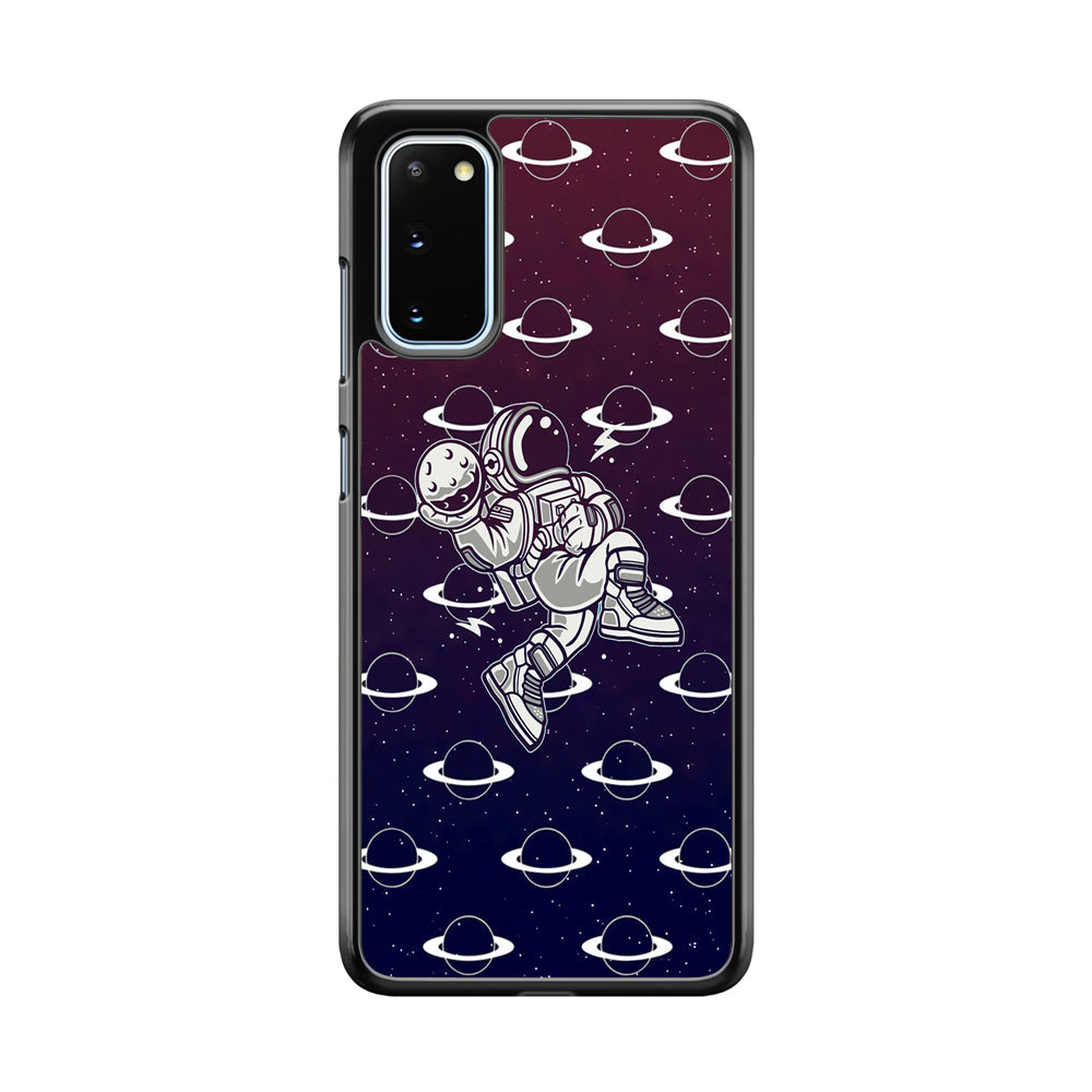 Astronaut Jump and Slam Samsung Galaxy S20 Case