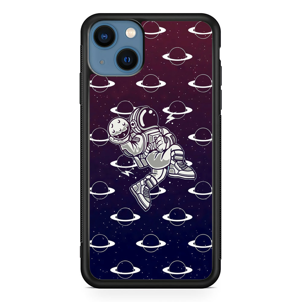 Astronaut Jump and Slam iPhone 13 Case