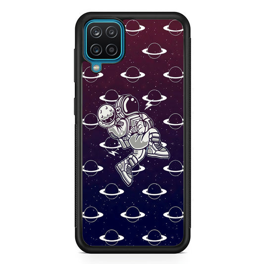 Astronaut Jump and Slam Samsung Galaxy A12 Case