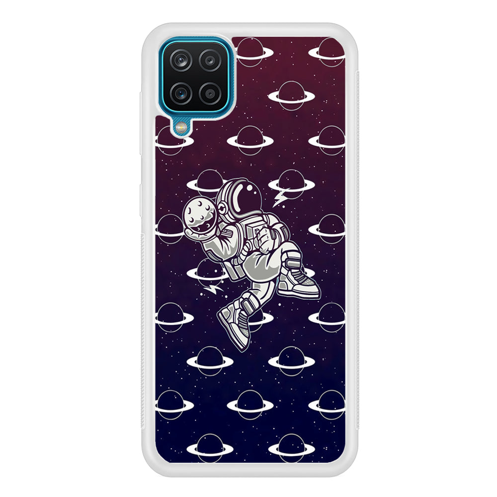Astronaut Jump and Slam Samsung Galaxy A12 Case