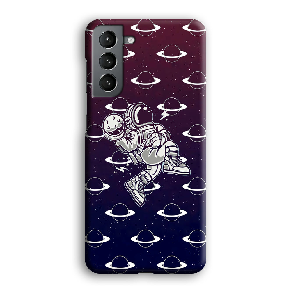 Astronaut Jump and Slam Samsung Galaxy S21 Case