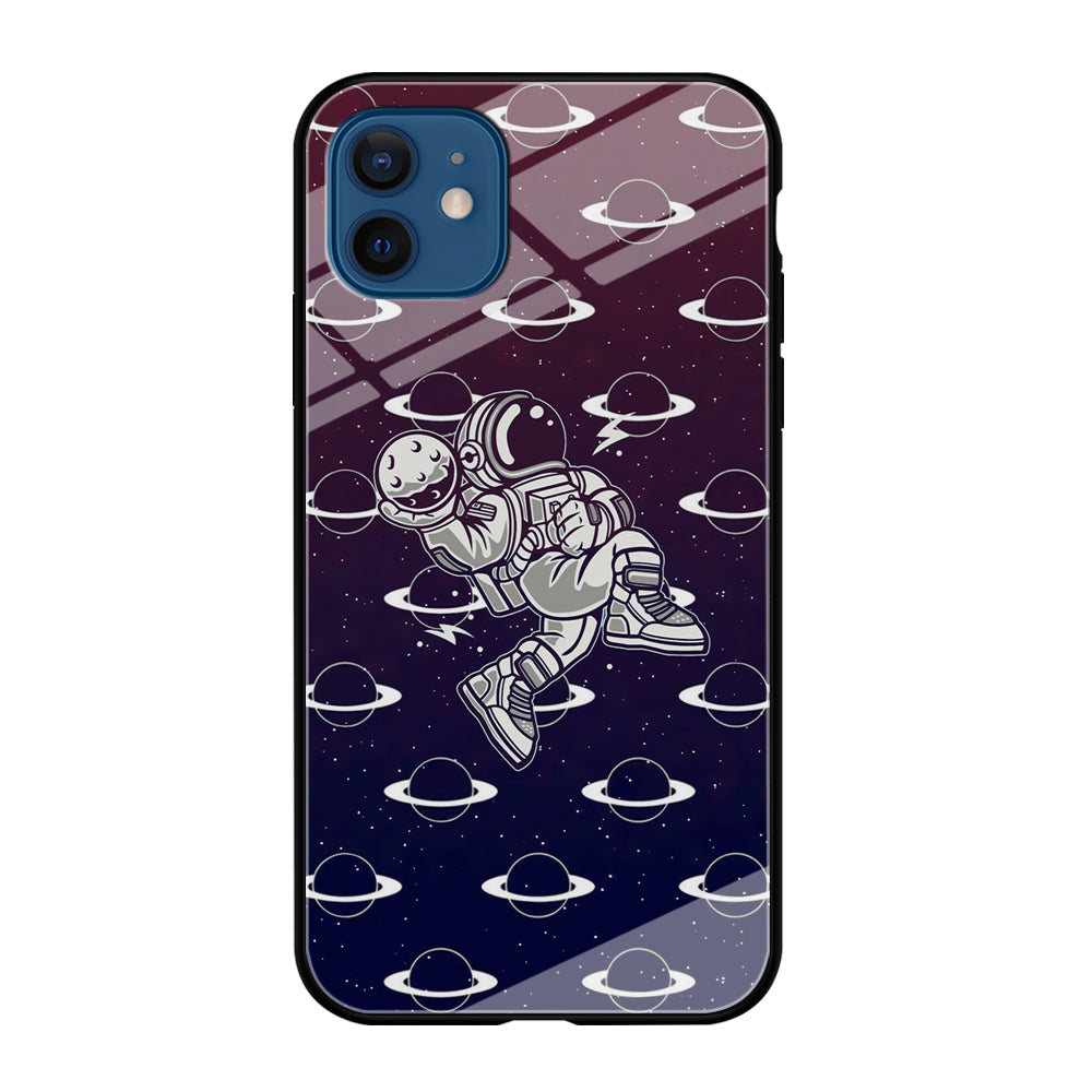 Astronaut Jump and Slam iPhone 12 Case