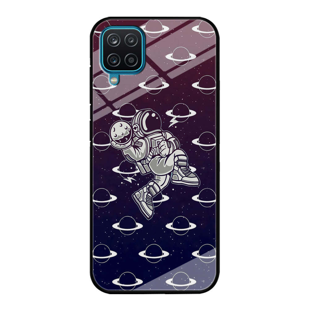 Astronaut Jump and Slam Samsung Galaxy A12 Case