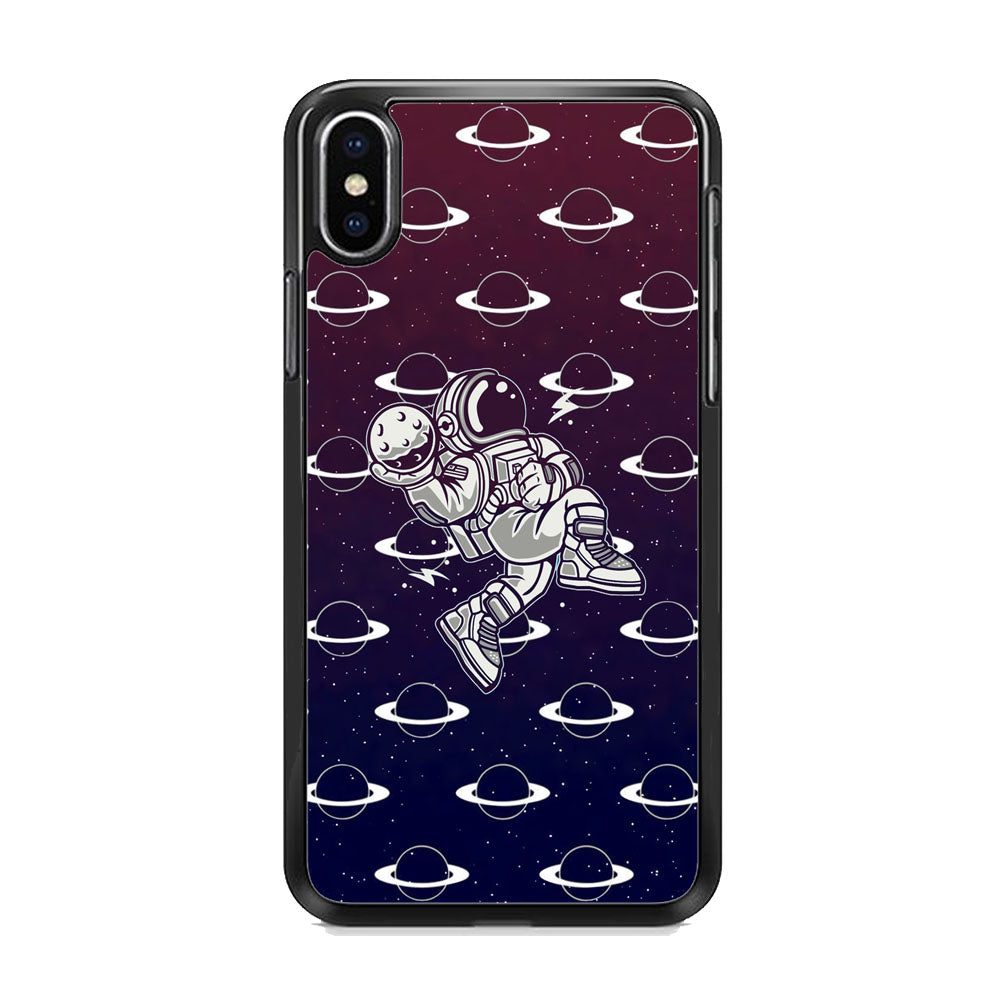 Astronaut Jump and Slam iPhone X Case