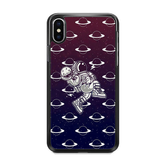 Astronaut Jump and Slam iPhone X Case