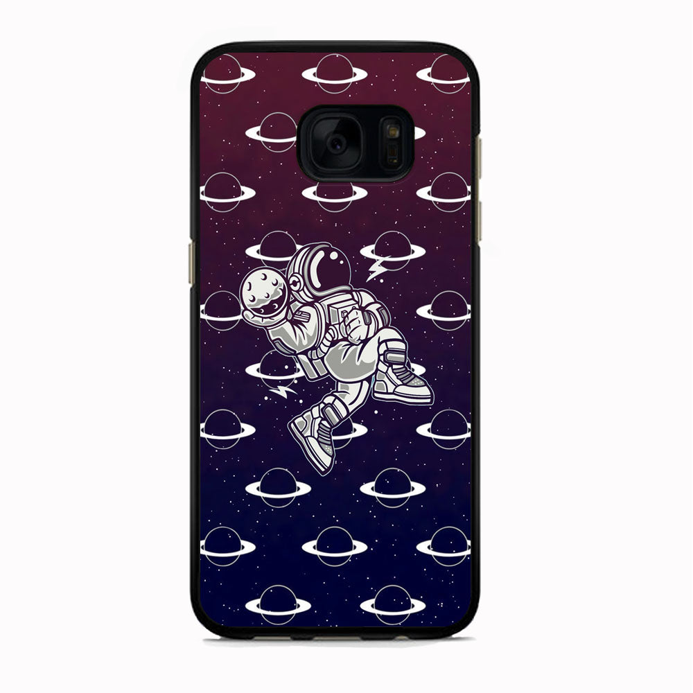 Astronaut Jump and Slam Samsung Galaxy S7 Case