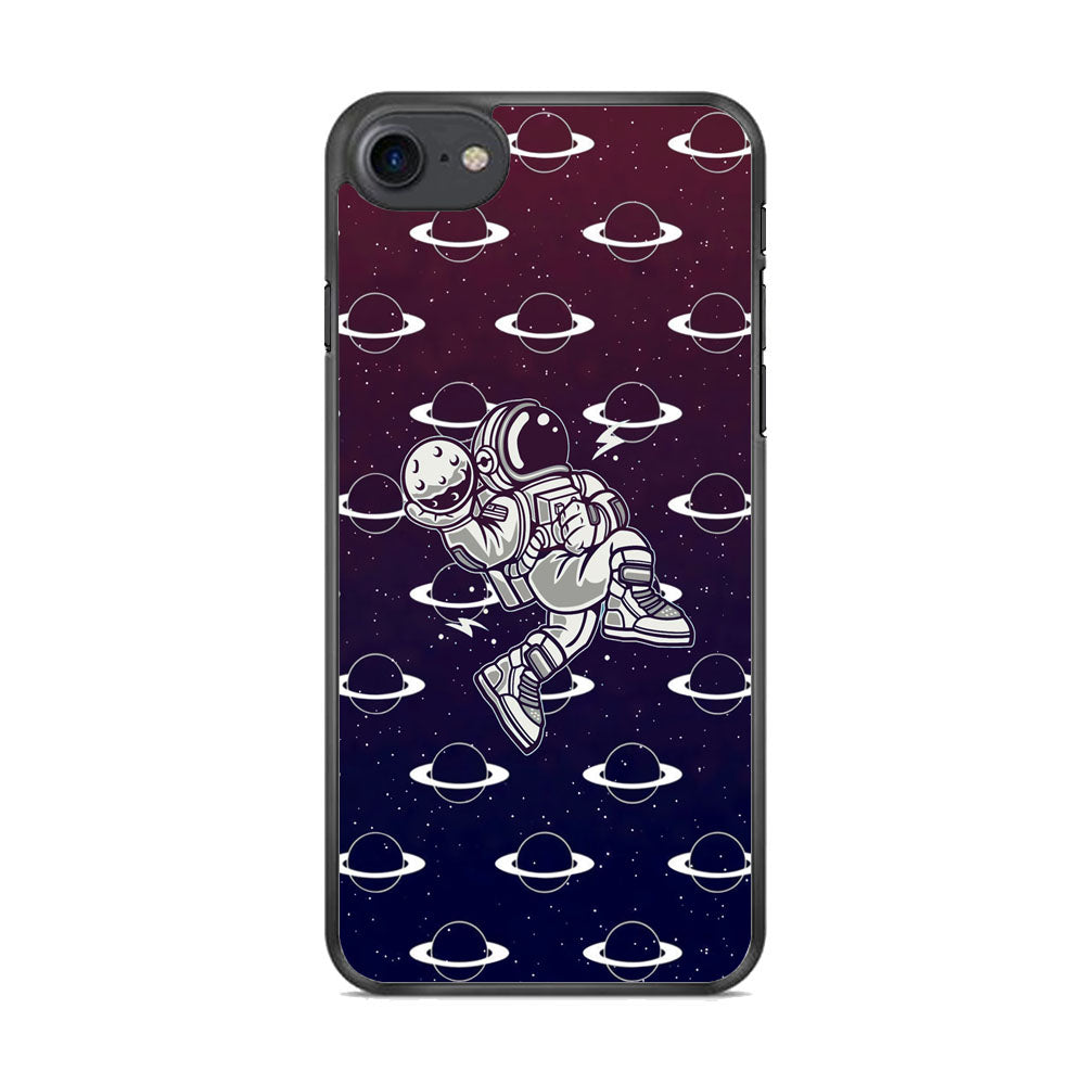 Astronaut Jump and Slam iPhone 7 Case